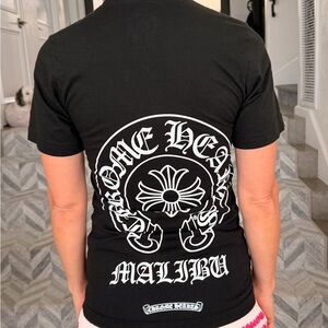 Chrome Hearts Black Tee with White Logo